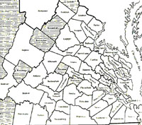 Maps Showing How Virginia Counties Were Added