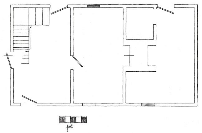 Drawing of Room Plan of Lesser Darby House