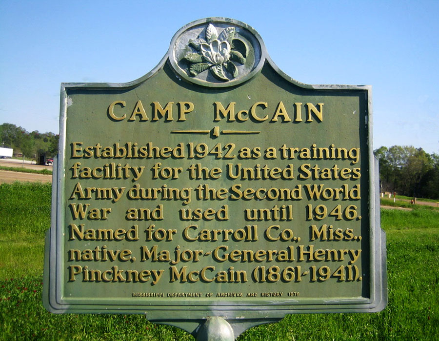 Camp McCain Sign