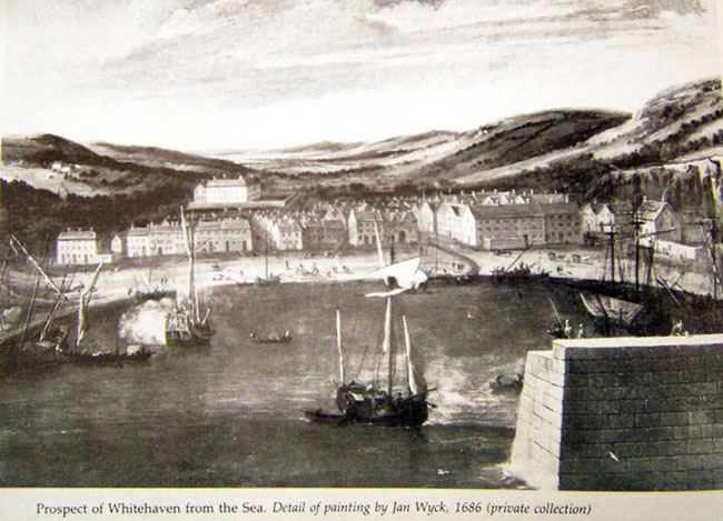 Viiew of Whitehaven, England, from Sea 1686